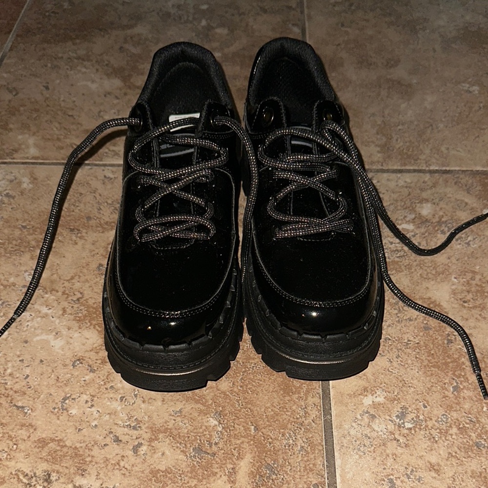 Skechers Black Platform Shoes